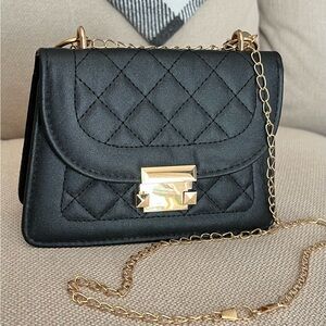 Adorable Black Quilted Chain Bag